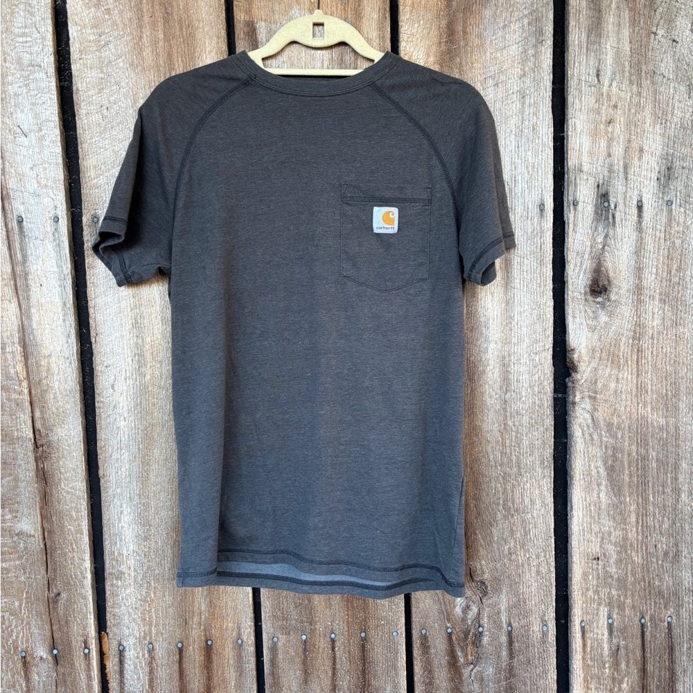 Carhartt Gray Pocket T-Shirt Relaxed Fit Short Sleeve Size S